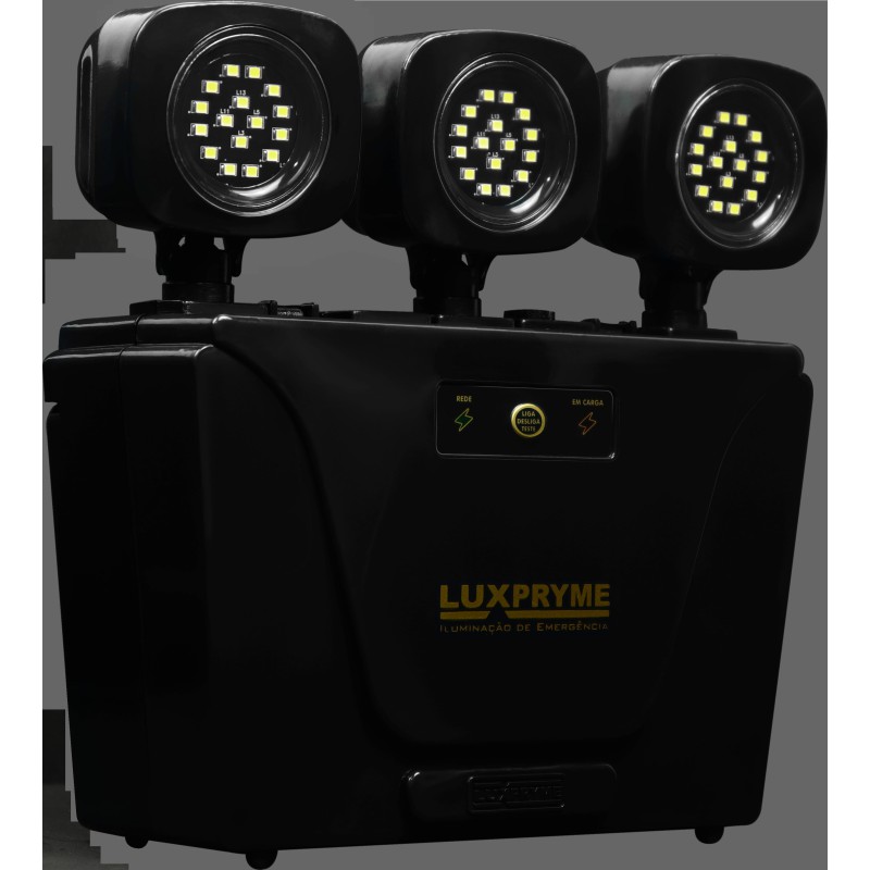 Luminaria De Emerg Ncia Bloco Autonomo Premium Black Baf